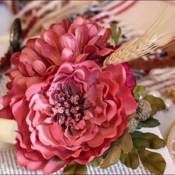 Pinup Hair Clip Fall Wedding Bridal Accessory Blush Autumn Bridesaid - Picture 4 of 5